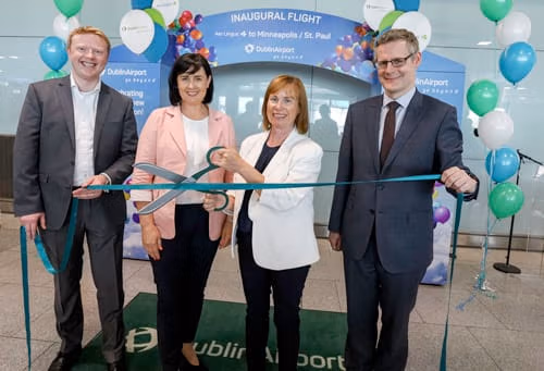 DUBLIN CELEBRATES LAUNCH OF NEW AER LINGUS SERVICE TO MSP