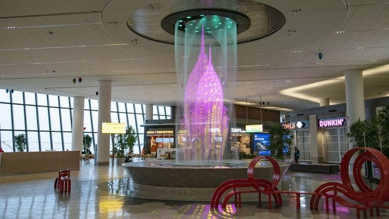 LaGuardia Terminal B unveils impressive new water feature