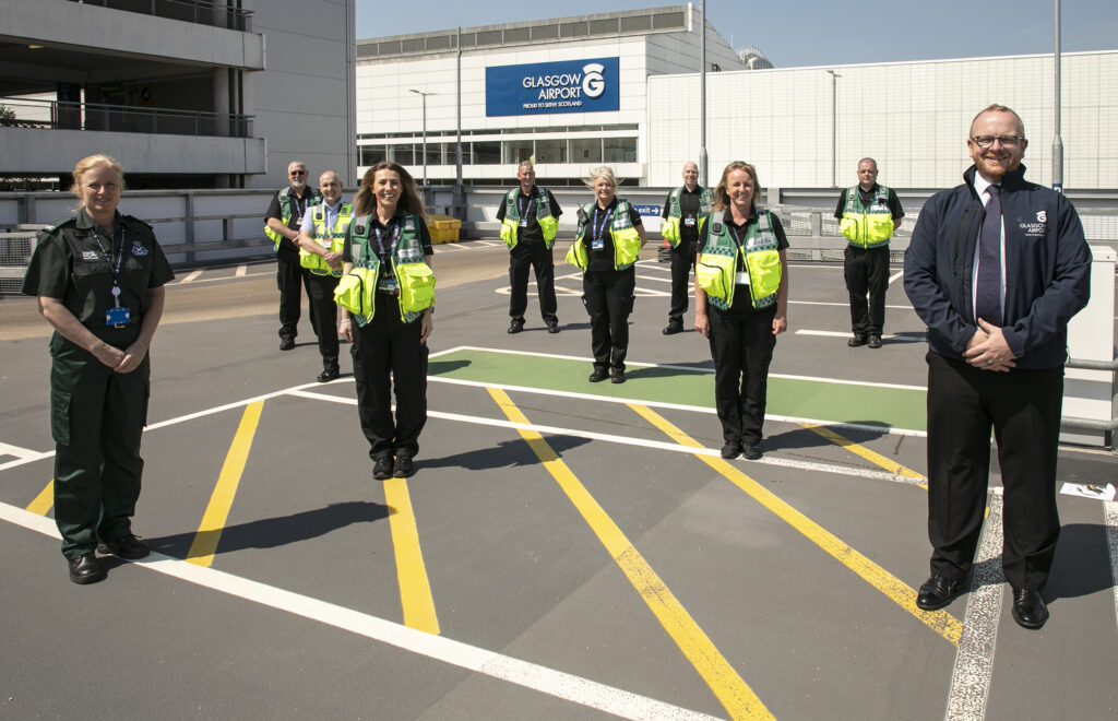 Recognition for work of Glasgow Airport's first responders during COVID-19 pandemic
