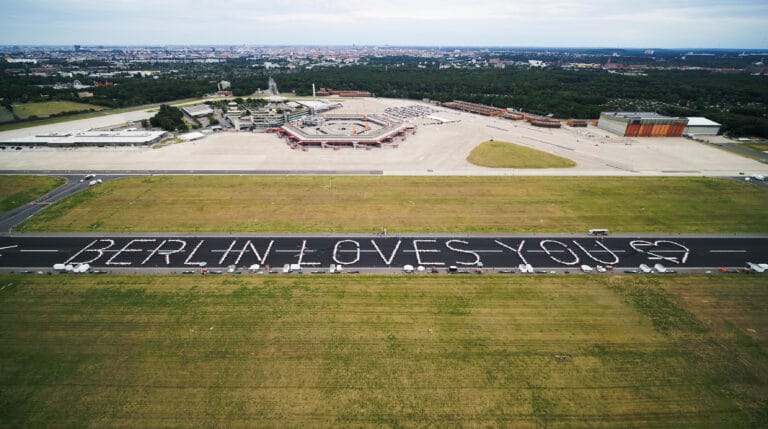 ‘Berlin loves you’ message sent from former Tegel Airport