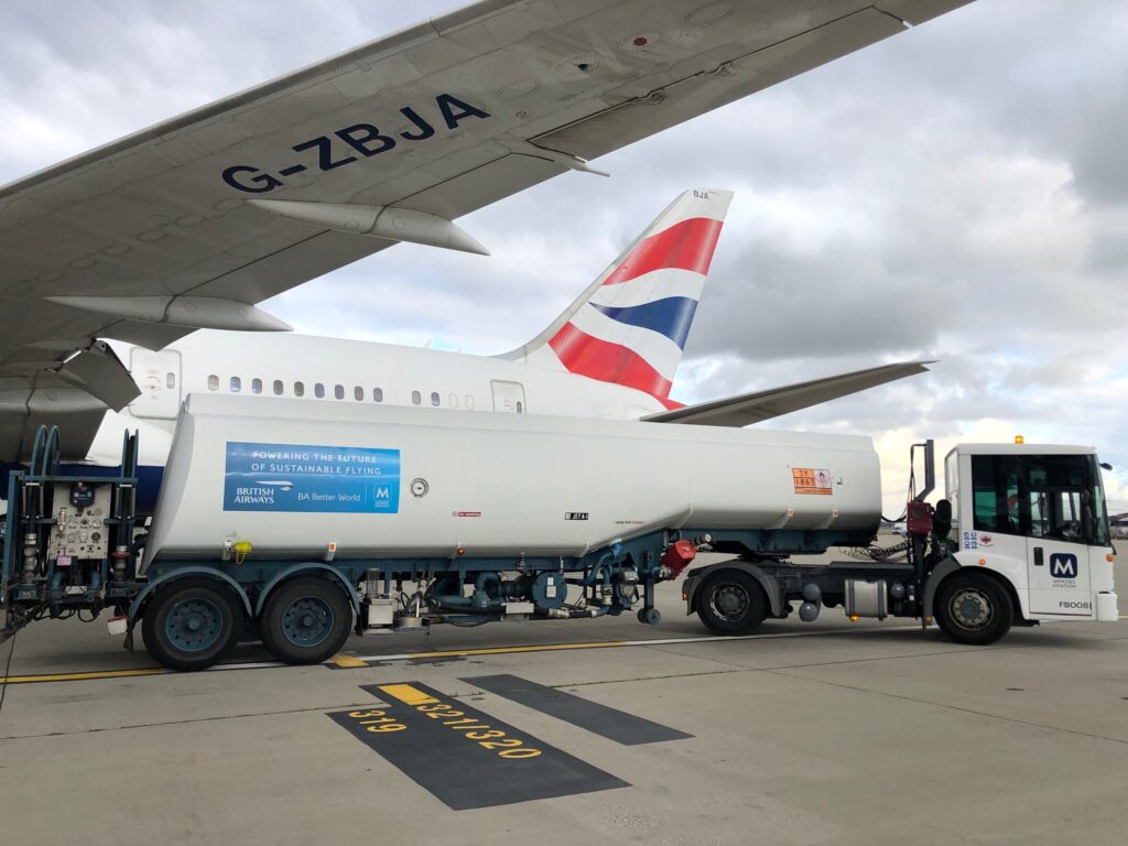 BA flight to New York powered by sustainable aviation fuel blend
