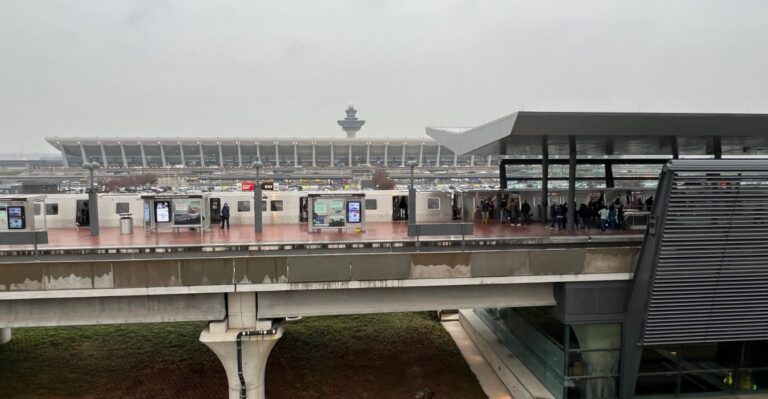Metrorail arrives at Washington Dulles International Airport
