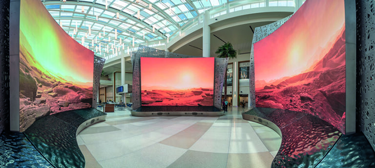 Orlando International Airport’s wonder walls
