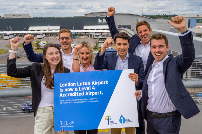 Level 4 Airport Carbon Accreditation status for London Luton