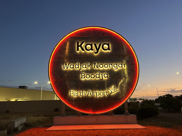 Perth Airport unveils new Noongar language welcome signs