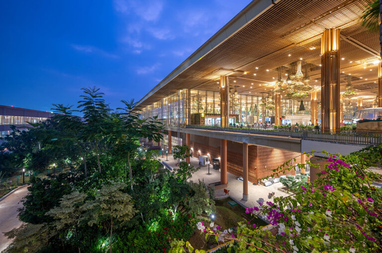 Terminal in a garden
