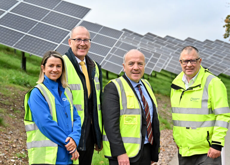 UK Aviation Minister visits Birmingham Airport’s new solar farm