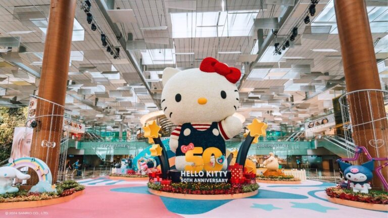 Singapore Changi Airport celebrating 50 years of Hello Kitty