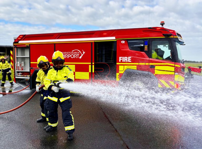 Christchurch Airport unveils New Zealand’s first electric fire truck