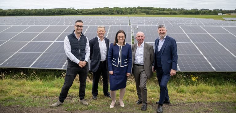 Solar power shining on Edinburgh Airport