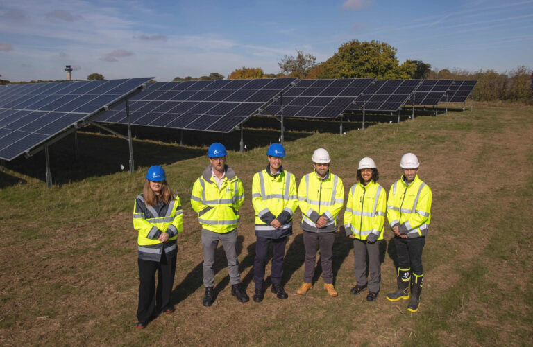 Construction milestone for solar power farm at London Stansted