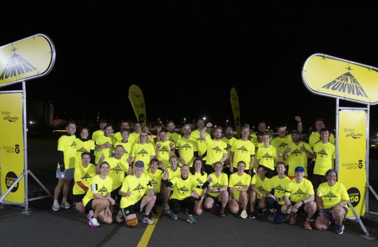 Night owls take part in fun run at Glasgow Airport