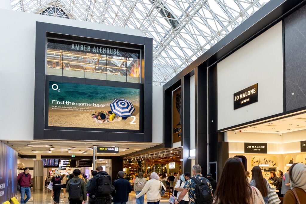 Eye catching new digital billboards at Manchester Airport